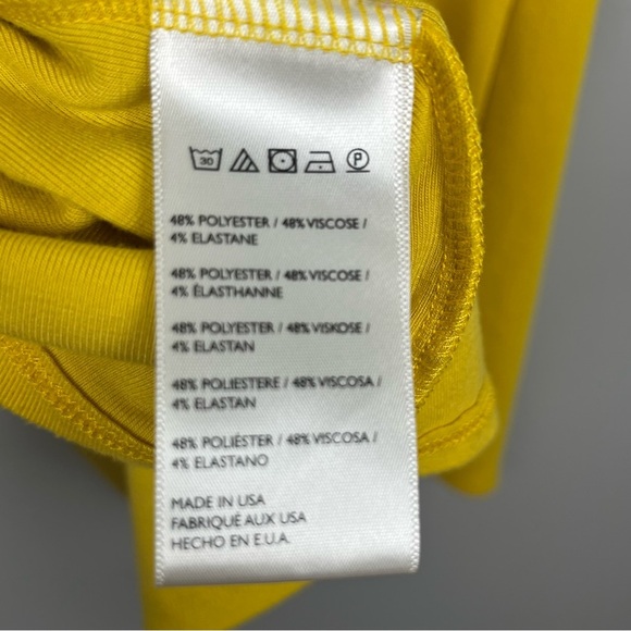 Free People Beach yellow backless short sleeve mini dress, size large. - Picture 10 of 11